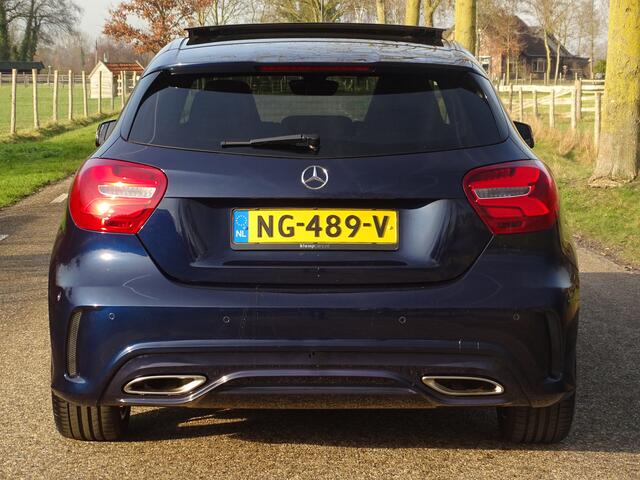 Mercedes-Benz A-KLASSE 180 AMG-Line | Scuifdak| Or.NL-auto-NAP | Automaat | Uniek! Canvasiet Blu