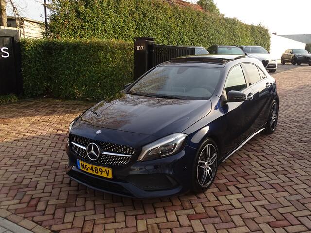 Mercedes-Benz A-KLASSE 180 AMG-Line | Scuifdak| Or.NL-auto-NAP | Automaat | Uniek! Canvasiet Blu