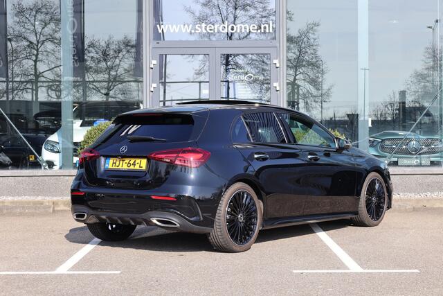 Mercedes-Benz A-KLASSE 180 Business Solution AMG I 2025 I Panorama dak I Multibeam l 360 camera I KEYLESS I Sfeerverlichting I Stoelverwarming I Spaak velgen I I Nightpakket I Nederlandse auto I BTW I
