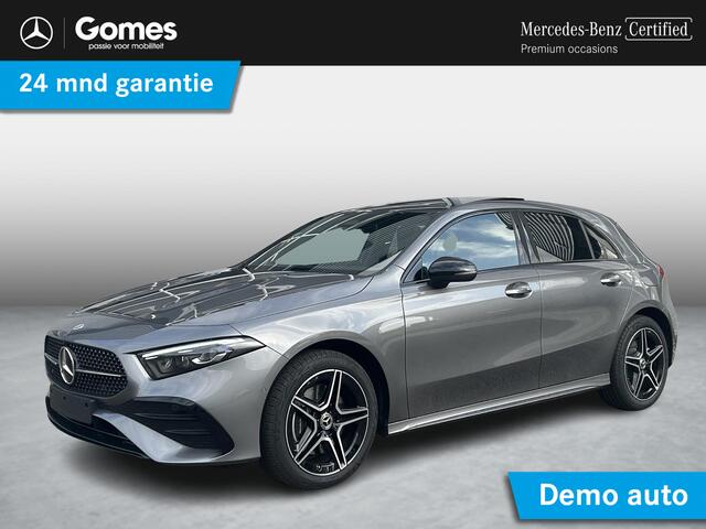Mercedes-Benz A-KLASSE 250 e Business Solution AMG | Night Pakket | Panoramadak | MULTIBEAM LED Koplampen | Stoelverwarming | Sfeerverlichting | Apple CarPlay | Android Auto | Sierdelen Lindehout Zwart | Elektrisch Inklapbare Buitenspiegels | Achteruitrijcamera | Parkeersensore