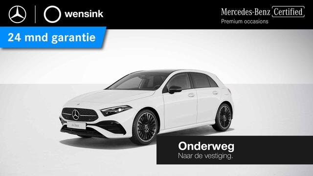 Mercedes-Benz A-KLASSE 250 e Star Edition AMG Line | Night | Panoramadak | Multispaaks AMG velgen| Widescreen | Sfeerverlichting | Stoelverwarming |