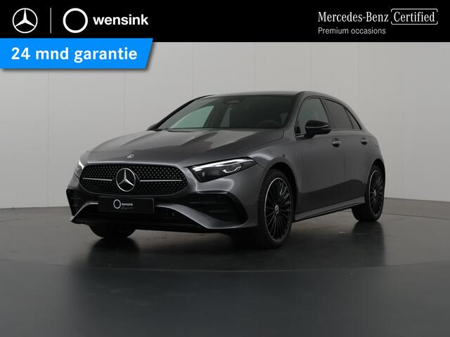 Mercedes-Benz A-KLASSE 250 e Star Edition AMG Line | Panoramaschuifdak | Nightpakket | Sfeerverlichting | MULTIBEAM LED | Stoelverwarming | 19 inch Multispaaks |