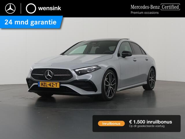 Mercedes-Benz A-KLASSE 180 Business Solution AMG | Night edition | Panoramadak | Memory stoelen | Head-up display | Stoelverwarming | Dodehoekassistent | AMG Line Plus
