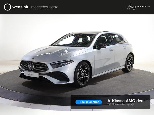 Mercedes-Benz A-KLASSE 180 Business Solution AMG | Panoramaschuifdak | Achteruitrijcamera | Nightpakket | MULTIBEAM LED | Stoelverwarming |