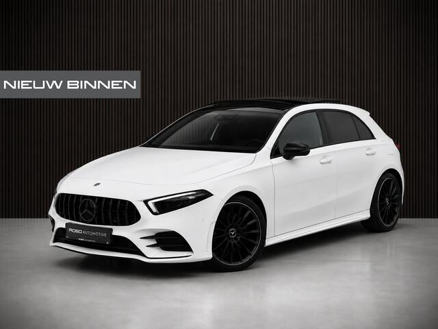 Mercedes-Benz A-KLASSE 200 Business Solution AMG Upgrade | Panoramadak | Stoelverwarming | Cruise Control | Navigatie | Camera | LED High Performance | Keyless | Ambiance Verlichting | Parkeersensoren |
