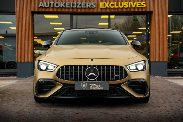 Mercedes-Benz AMG-GT 53 AMG Edition Magno Gold Panodak Burmester Memory Stoelventilatie Widescreen 360 Camera