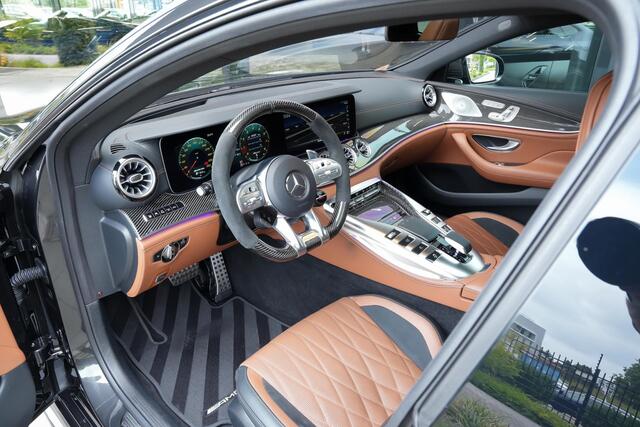 Mercedes-Benz AMG-GT 4-Door Coupe 63S AMG 640pk 4MATIC+ Premium Plus |Org NL|1e lak|dealer onderhouden|schuif/kantel|Burmester|keramisch|track pace|HUD|memory|Carbon exterieur|Carbon interieur|luchtvering|360 camera|21"|