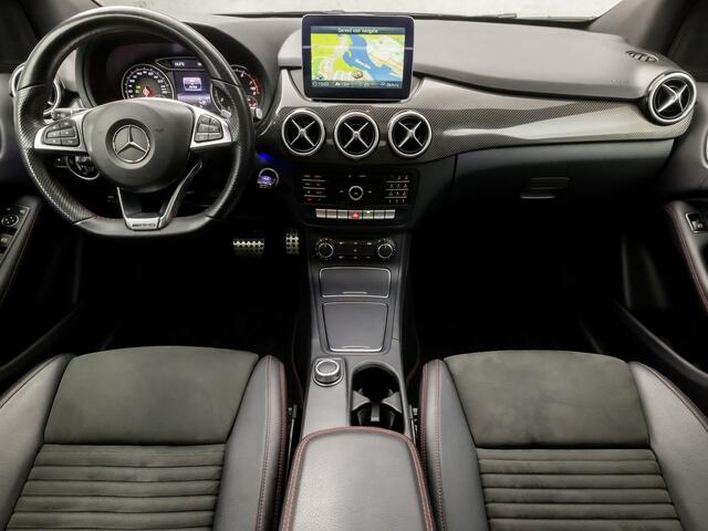 Mercedes-Benz B-KLASSE 180 AMG Sport Automaat (PANORAMADAK, GROOT NAVI, SFEERVERLICHTING, RODE GORDELS, LEDER/ALCANTARA, SPORTSTOELEN, GETINT GLAS, TREKHAAK, NIEUWSTAAT)