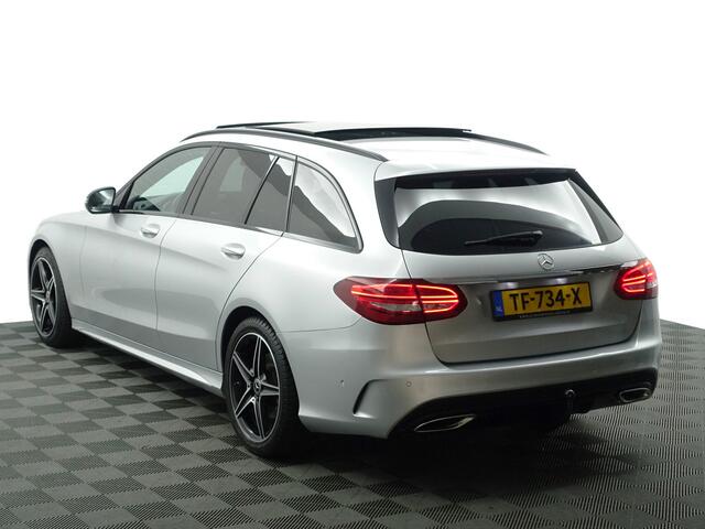 Mercedes-Benz C-KLASSE Estate 180 AMG Night Edition Aut- Panodak I Xenon Led I Sfeerverlichting I Burmester I Stoelverwarming I Keyless