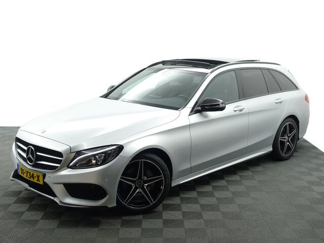 Mercedes-Benz C-KLASSE Estate 180 AMG Night Edition Aut- Panodak I Xenon Led I Sfeerverlichting I Burmester I Stoelverwarming I Keyless