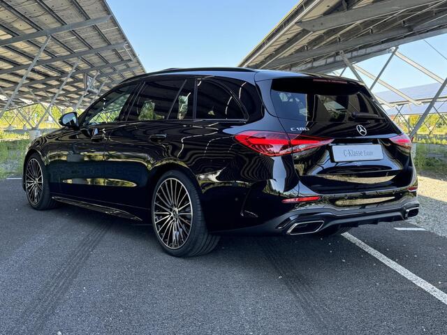 Mercedes-Benz C-KLASSE 180 AMG Line | Panoramadak | Massage stoelen | Stoelverwarming/ventilatie | Sfeerverlichting | Parkeercamera | Parfumering |