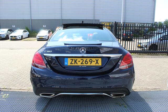 Mercedes-Benz C-KLASSE 180 Business Solution AMG Automaat/Panoramadak/Navigatie/Apple carplay/Virtueel dashboard/Multibeam LED/Cruise control/Climate control/Lederen bekleding/Stoelverwarming/Elektrisch verstelbare stoelen/Spiegels inklapbaar/Achteruitrijcamera/Parkeersensoren/