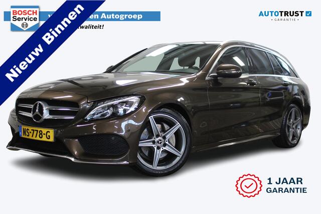 Mercedes-Benz C-KLASSE Estate 180 AMG Sport Edition | Incl. 12 maanden garantie | Automaat | Afneembare trekhaak | Navigatie | Cruise control | Climate control | Vol leder | Stoelverwarming | Zwarte hemel | 18'' LM | Parkeersensoren |
