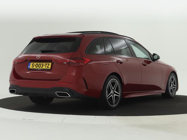Mercedes-Benz C-KLASSE Estate 180 AMG-Line | Night-pakket | Panoramadak | Burmester Sound | Dodehoek Ass. | Stoelverwarming | Parkeersensoren + achtercamera Inclusief 24 maanden MB Certified garantie voor Europa.