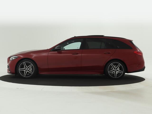 Mercedes-Benz C-KLASSE Estate 180 AMG-Line | Night-pakket | Panoramadak | Burmester Sound | Dodehoek Ass. | Stoelverwarming | Parkeersensoren + achtercamera Inclusief 24 maanden MB Certified garantie voor Europa.