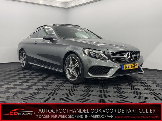 Mercedes-Benz C-KLASSE Coupé 180 Edition 1 AMG Pano, Leder, Navi, Parkeer sensoren, Stoelverwarming, Cruise control