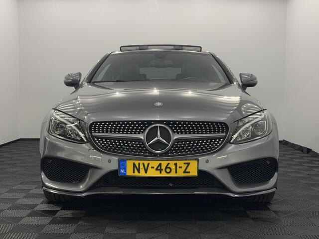 Mercedes-Benz C-KLASSE Coupé 180 Edition 1 AMG Pano, Leder, Navi, Parkeer sensoren, Stoelverwarming, Cruise control