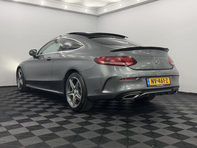 Mercedes-Benz C-KLASSE Coupé 180 Edition 1 AMG Pano, Leder, Navi, Parkeer sensoren, Stoelverwarming, Cruise control