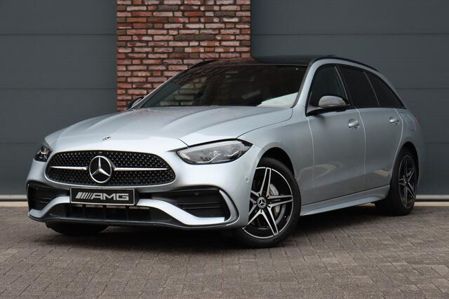 Mercedes-Benz C-KLASSE Estate 300 e AMG Line Aut9 | Panoramadak | Trekhaak | Leder | Camera | Sfeerverlichting | Dodehoekassistent | Stoelverwarming | Advanced Sound System | High Perf. LED |