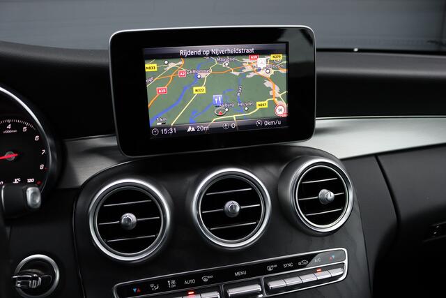 Mercedes-Benz C-KLASSE Cabrio 200 AMG Line Aut9 | Burmester | Stoelverwarming/-ventilatie | Airscarf | Aircap | Camera | Cruise Control | Leder | Led Intelligent Light | Dodehoekassistent |