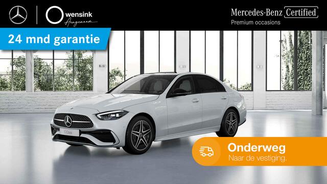 Mercedes-Benz C-KLASSE 300 e AMG Line | Panoramadak | Sfeerverlichting | 360 graden camera | AGILITY CONTROL | Stoelverwarming |