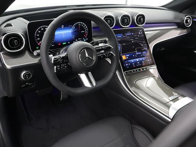Mercedes-Benz C-KLASSE 300 e AMG Line | Rijassistentiepakket | Panoramadak | Digital Light | Head-Up Display | Trekhaak | Sfeerverlichting | elektrisch verstelbare voorstoelen | Nightpakket