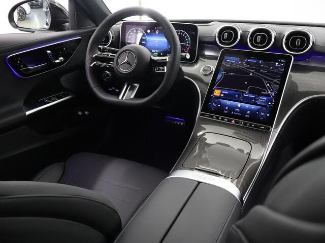 Mercedes-Benz C-KLASSE 300 e AMG Line | Rijassistentiepakket | Panoramadak | Digital Light | Head-Up Display | Trekhaak | Sfeerverlichting | elektrisch verstelbare voorstoelen | Nightpakket