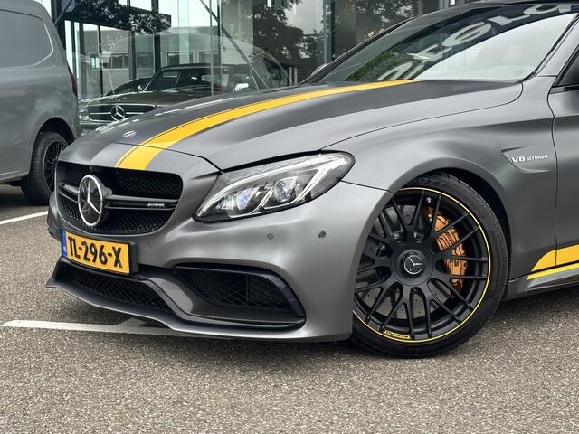 Mercedes-Benz C-KLASSE Coupé AMG 63 S Edition 1 V8 l Panoramadak l Memory l Keramische l Akrapovic uitlaat l 360 Camera l Burmester l Distronic l l Uniek l IWC Klok l Stoelverwarming l Carbon spiegels l