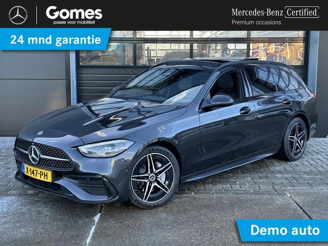 Mercedes-Benz C-KLASSE Estate 180 AMG Line | Nightpakket | Panoramadak | Achteruitrijcamera | Memorystoelen verwarmd | Sfeerverlichting | Burmester | Showmodel SALE