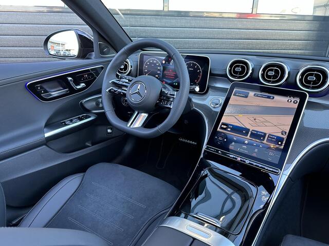 Mercedes-Benz C-KLASSE Estate 180 AMG Line | Nightpakket | Panoramadak | Achteruitrijcamera | Memorystoelen verwarmd | Sfeerverlichting | Burmester | Showmodel SALE