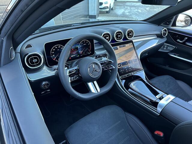 Mercedes-Benz C-KLASSE Estate 180 AMG Line | Nightpakket | Panoramadak | Achteruitrijcamera | Memorystoelen verwarmd | Sfeerverlichting | Burmester | Showmodel SALE