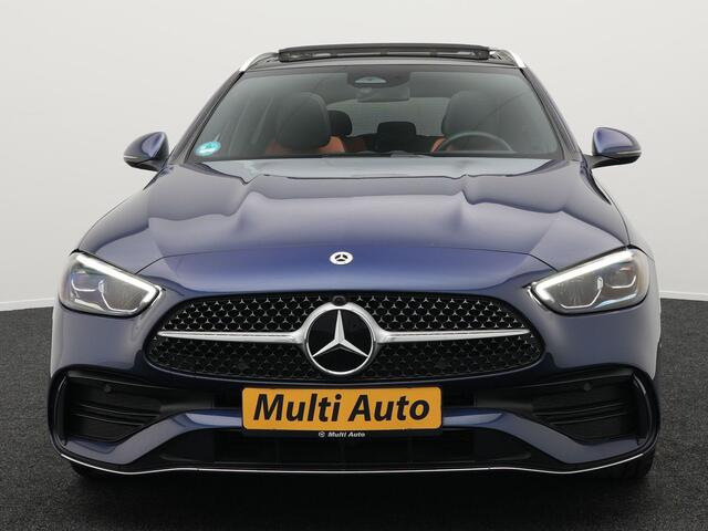 Mercedes-Benz C-KLASSE Estate 300 e AMG Line Plug in Hybrid Dealer O.H. PHEV | Panodak | Lederen Sportstoelen Verwarmd | Adaptive Cruise | Apple Carplay | Sfeerverlichting | MBUX | Navigatie | Camera | DAB | Virtual |