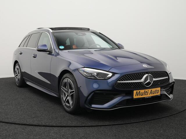 Mercedes-Benz C-KLASSE Estate 300 e AMG Line Plug in Hybrid Dealer O.H. PHEV | Panodak | Lederen Sportstoelen Verwarmd | Adaptive Cruise | Apple Carplay | Sfeerverlichting | MBUX | Navigatie | Camera | DAB | Virtual |