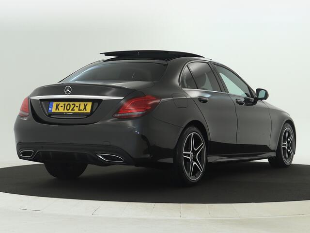 Mercedes-Benz C-KLASSE 180 Business Solution AMG | AMG Line | Night Pakket | Panorama Schuif-Kanteldak | Lederen Bekleding | Dodehoek Assist | Digitaal Dashboard. Inclusief 24 maanden MB Certified garantie voor Europa.