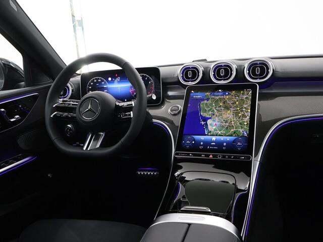 Mercedes-Benz C-KLASSE 180 Estate Business Solution AMG AMG Line | Panoramadak | Trekhaak | Digital Light | Memory stoelen | Actieve dodehoek | 360 camera | Trekhaak | Night pakket | Apple carplay