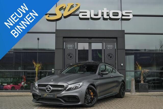 Mercedes-Benz C-KLASSE Coupé C63s AMG 510pk Edition 1 Panoramadak Keramisch Magno matte Schaalstoelen Rij assistentiepakket Burmester VOL!!!