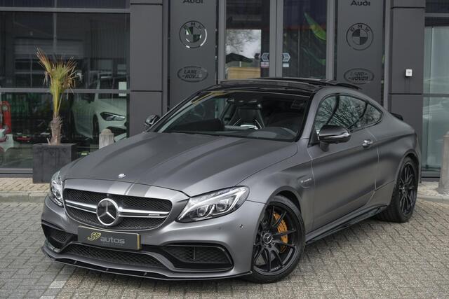 Mercedes-Benz C-KLASSE Coupé C63s AMG 510pk Edition 1 Panoramadak Keramisch Magno matte Schaalstoelen Rij assistentiepakket Burmester VOL!!!