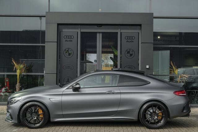 Mercedes-Benz C-KLASSE Coupé C63s AMG 510pk Edition 1 Panoramadak Keramisch Magno matte Schaalstoelen Rij assistentiepakket Burmester VOL!!!