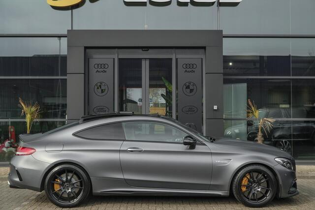 Mercedes-Benz C-KLASSE Coupé C63s AMG 510pk Edition 1 Panoramadak Keramisch Magno matte Schaalstoelen Rij assistentiepakket Burmester VOL!!!