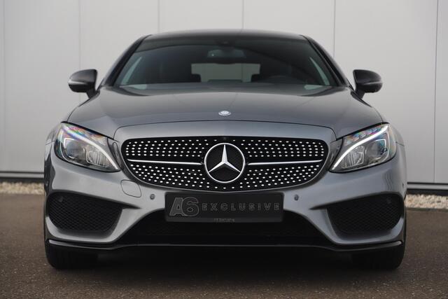 Mercedes-Benz C-KLASSE Coupé 200 AMG Line 184PK Automaat Panoramadak Burmester Night Pakket 19 inch Half Leder Full LED Navigatie 360 Camera Bluetooth Clima Cruise