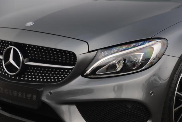 Mercedes-Benz C-KLASSE Coupé 200 AMG Line 184PK Automaat Panoramadak Burmester Night Pakket 19 inch Half Leder Full LED Navigatie 360 Camera Bluetooth Clima Cruise