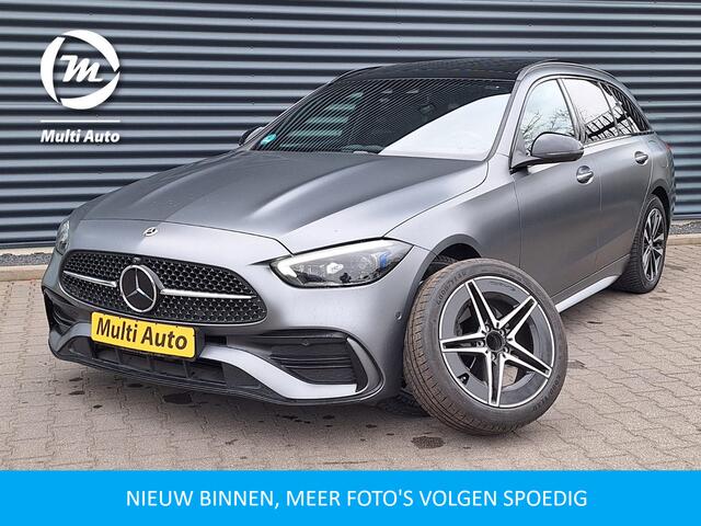 Mercedes-Benz C-KLASSE Estate 300 e AMG Line Plug in Hybrid PHEV | Panodak | Trekhaak af Fabriek | Adaptive Cruise | Elektrische Stoelen met Memory | Carplay | Sfeerverlichting | MBUX | Navigatie | 360 Camera | DAB | Virtual |