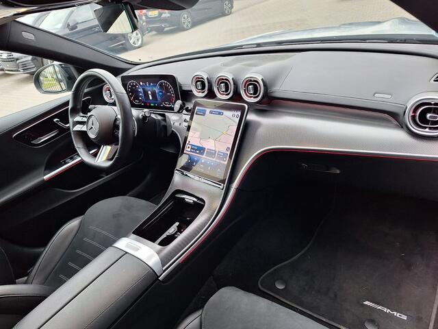 Mercedes-Benz C-KLASSE Estate 300 e AMG Line Plug in Hybrid PHEV | Panodak | Trekhaak af Fabriek | Adaptive Cruise | Elektrische Stoelen met Memory | Carplay | Sfeerverlichting | MBUX | Navigatie | 360 Camera | DAB | Virtual |