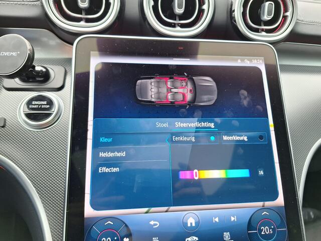 Mercedes-Benz C-KLASSE Estate 300 e AMG Line Plug in Hybrid PHEV | Panodak | Trekhaak af Fabriek | Adaptive Cruise | Elektrische Stoelen met Memory | Carplay | Sfeerverlichting | MBUX | Navigatie | 360 Camera | DAB | Virtual |