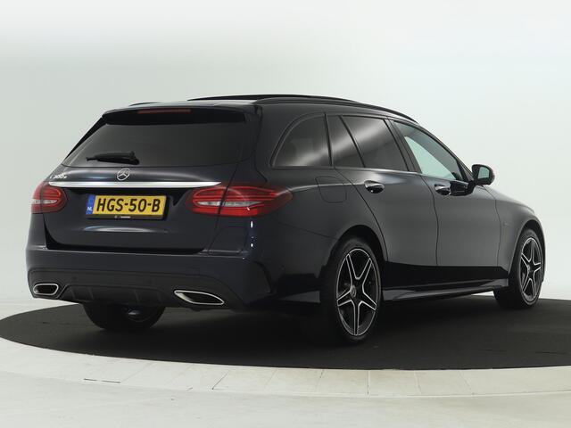 Mercedes-Benz C-KLASSE Estate 300 e AMG Plug-In Hybride | AMG Line | Night Pakket |Schuif-Kanteldak | Dodehoek Assist | 360° camera | Distronic | Inclusief 24 maanden MB Certified garantie voor Europa.