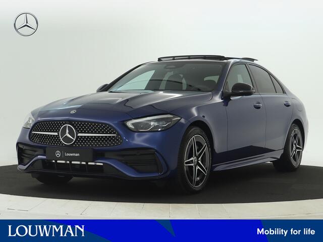 Mercedes-Benz C-KLASSE 300 e AMG Line LIMITED | Trekhaak | Nightpakket | Parkeerpakket met achteruitrijcamera | KEYLESS GO | Dodehoekassistent | Memorypakket | USB-pakket | Spiegelpakket | Premium sfeerverlichting |