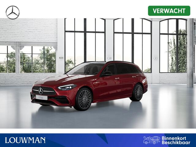 Mercedes-Benz C-KLASSE 300 e Business Solution AMG | Nightpakket | Trekhaak | Comfortpakket Plus | Parkeerpakket met 360°-camera | Antidiefstalpakket GUARD 360° Plus | KEYLESS GO | EASY PACK achterklep |