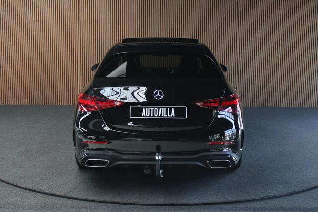 Mercedes-Benz C-KLASSE 180 AMG Line Panodak Leer Camera Nightpack PTS Ambient LM velgen Afneemb. trekhaak