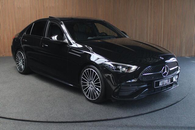 Mercedes-Benz C-KLASSE 180 AMG Line Panodak Leer Camera Nightpack PTS Ambient LM velgen Afneemb. trekhaak