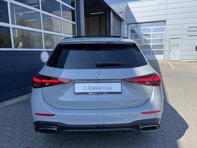 Mercedes-Benz C-KLASSE Estate 180 Business Solution AMG | Night Pakket | Panoramadak | 360° Camera | Dodehoekassistent | Sierdelen Hout Aluminium Lines Zwart | Elektrisch Verstelbare Stoelen + Memory | Apple CarPlay | Android Auto | Sfeerverlichting